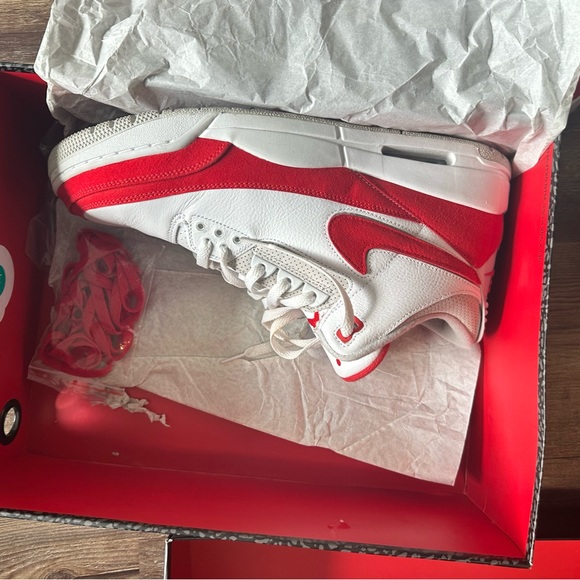 Air Jordan 3 Retro Tinker White/ Red Size 14